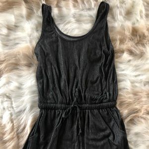 Black small short jumpsuit.